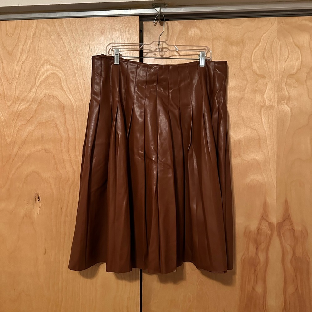Chic A-Line Skirt in Rich Brown with Flowy Full Design